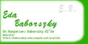 eda baborszky business card